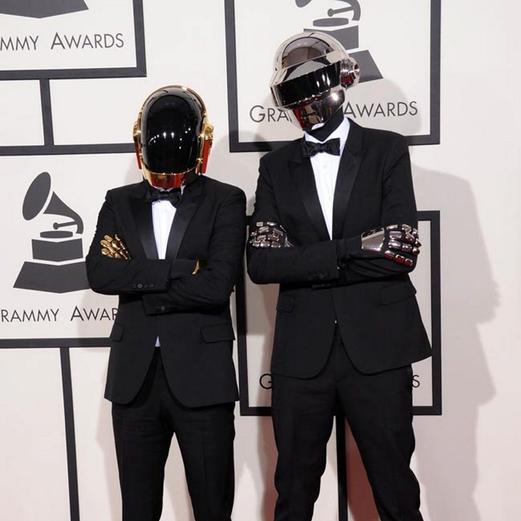 Daft Punk at the Grammy Awards 2014 held at Staples Center. Daft Punk at the Grammy Awards 2014 held at Staples Center.